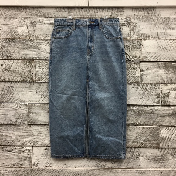 Free People We The Free Calabasas Denim Midi Skirt - Picture 1 of 3